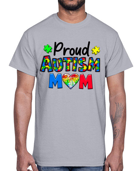 Proud Autism Mom- autism- Cotton Tee