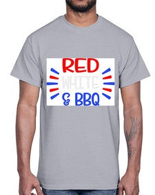 Red White BBQ 1499#- bbq- Cotton Tee