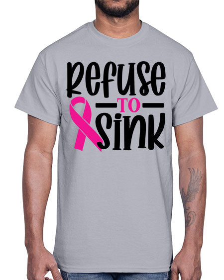 Refuse to Sink 9#- breast cancer- Cotton Tee