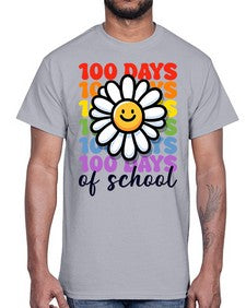 Retro Flower one hundred Days Of 752#- one hundred days- Cotton Tee