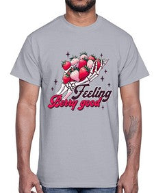 Retro Summer Doing My Berry 1506#- strawberry- Cotton Tee