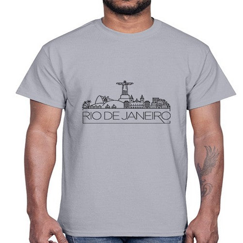 Rio De Janeiro Minimal Skyline 1733#- cities- Cotton Tee