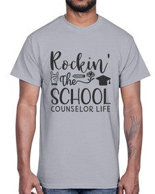 Rockin The School Counselor Life 774#- librarian- Cotton Tee