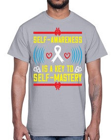 Self wareness is a key to self mastery Style 32#- Self awareness- Cotton Tee