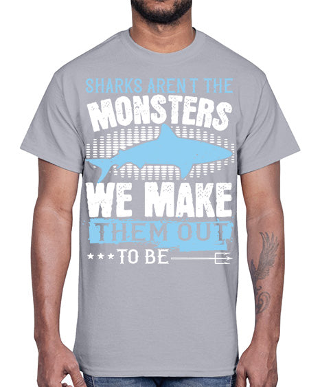 Sharks arent the monsters we make them out to be Style 26#- shark-fish- Cotton Tee