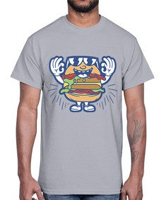 Sir burger 206#- cartoon food- Cotton Tee