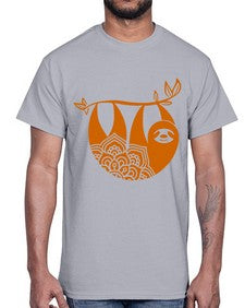 SlothMandala 1076#- mandala- Cotton Tee
