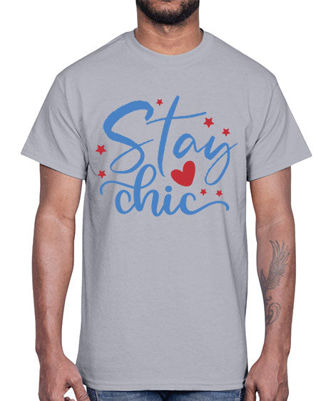 Stay Chic 150#-  fashion- Cotton Tee