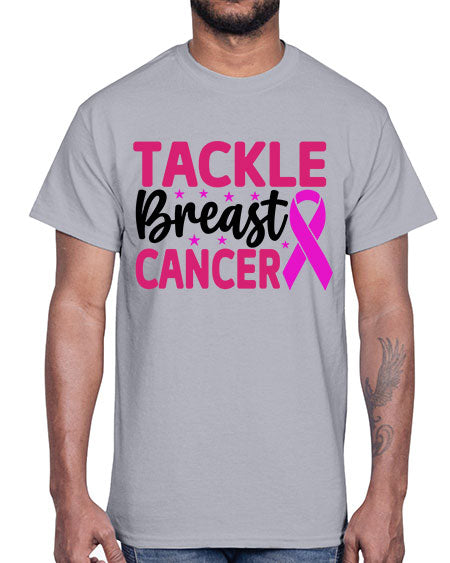 Tackle Breast Cancer 5#- breast cancer- Cotton Tee
