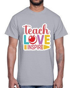 Teach Love Inspire 1443#- teacher- Cotton Tee