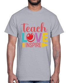 Teach Love Inspire 1444#- teacher- Cotton Tee