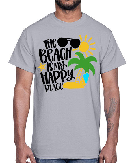The Beach Is My Happy Place Style 12#- summer- Cotton Tee