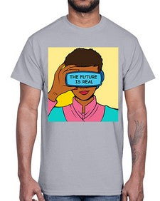 The Future is Real 1151#- art pop art- Cotton Tee