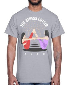 The Stress Cutter 562#- yoga- Cotton Tee
