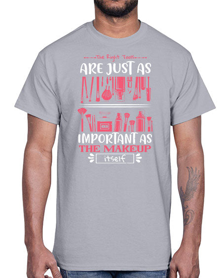 The right tools are just as important as the makeup itself Style 181#-makeup Cotton Tee