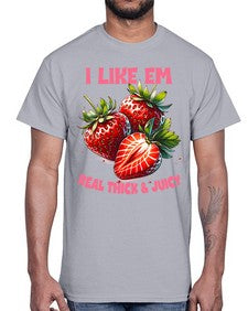 Thick and Juicy Strawberry Festival 1636#- strawberry- Cotton Tee