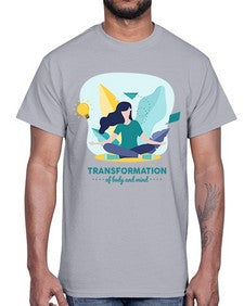 Transformation of Body and Mind 587#- yoga- Cotton Tee
