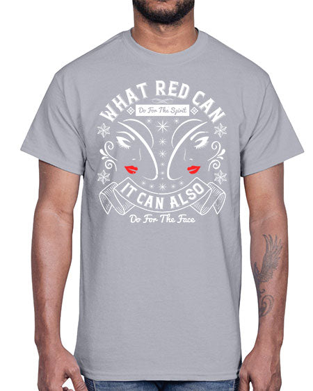 What red can do for the spirit it can also do for the face Style 175#-makeup Cotton Tee
