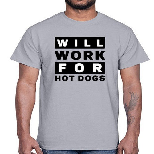 Will Work For Style 1#- dogs- Cotton Tee