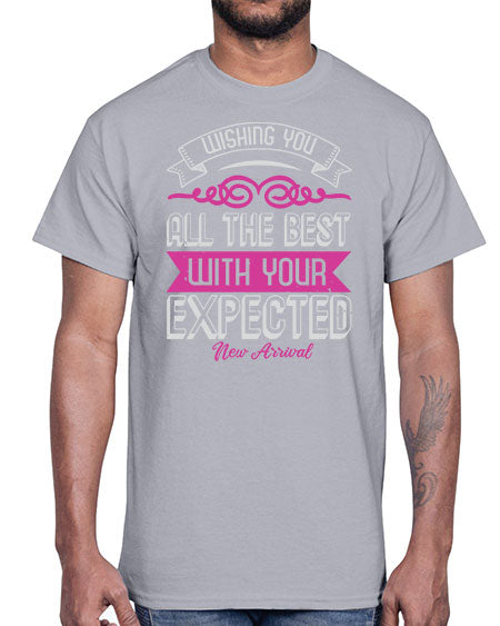 Wishing you all the best on your new arrival Style 240#- baby shower- Cotton Tee