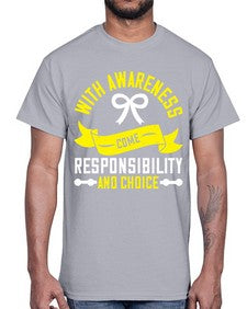 With awareness come responsibility and choice Style 5#- Self awareness- Cotton Tee