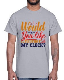 Would you like to start my clock 168#- chess- Cotton Tee