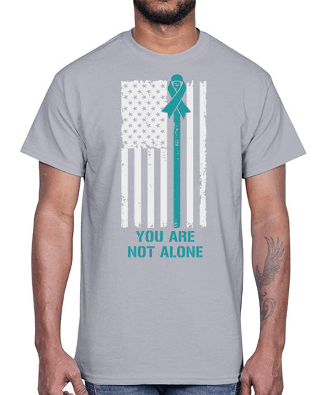 You Are Not Alone PTSD 1#- PTSD- Cotton Tee