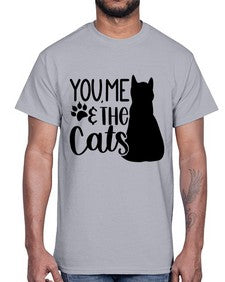 You Me The Cat Style 110#- cats- Cotton Tee