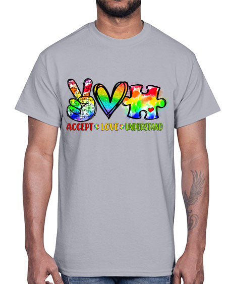 accept love understand- autism- Cotton Tee