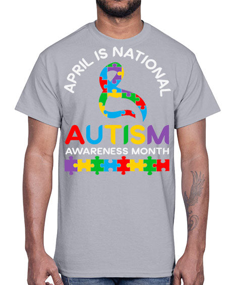 april is national autism awareness 3#- autism- Cotton Tee