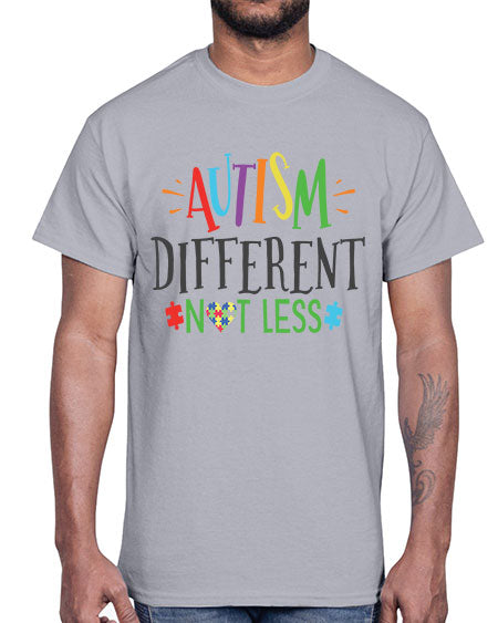 autism different not less Style 5#- autism- Cotton Tee