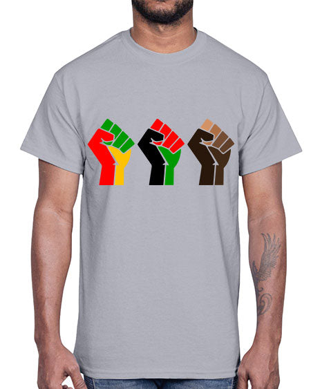 black power fists 196#- black words and phrases- Cotton Tee
