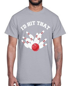 bowling id hit that 11#- bowling- Cotton Tee