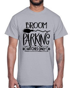 broom parking witches only 46#- witch- Cotton Tee