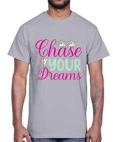 chase your dreams 79#- unicorn- Cotton Tee