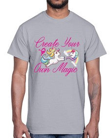 create your own magic 84#- unicorn- Cotton Tee