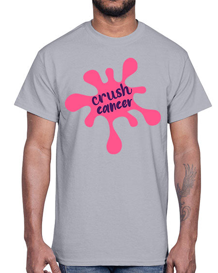 crush cancer Style 18#- breast cancer- Cotton Tee