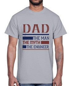 dad the man the myth the engineer Style 110#- engineer- Cotton Tee