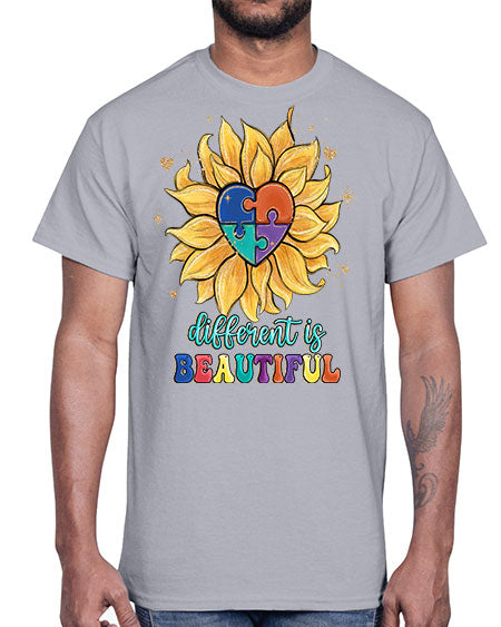 different is beautiful- autism- Cotton Tee