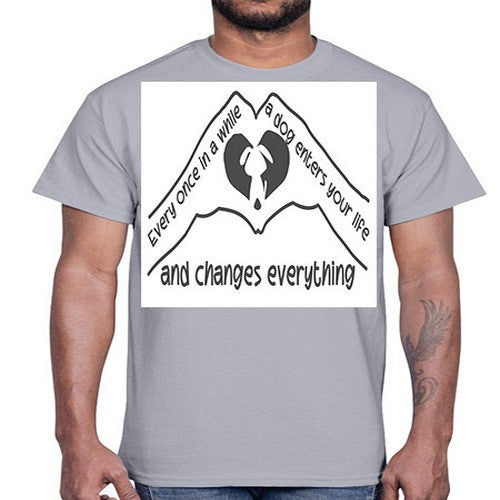 dog changes everything 75#- dogs- Cotton Tee