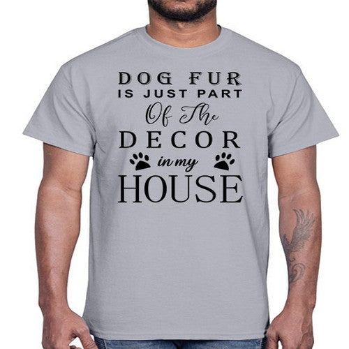 dog fur is just part 78#- dogs- Cotton Tee