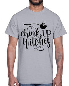 drink up witches 38#- witch- Cotton Tee