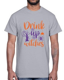 drink up witches 40#- witch- Cotton Tee