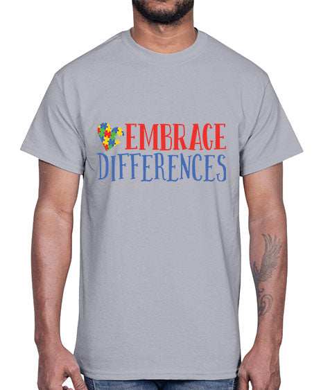 embrace differences Style 13#- autism- Cotton Tee