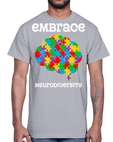 embrace neurodiversity autism awareness 87#- autism- Cotton Tee