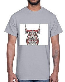 ethnic bull 418#- mandala- Cotton Tee