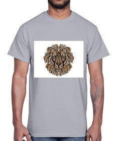 ethnic lion 430#- mandala- Cotton Tee