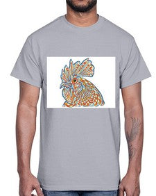 ethnic rooster 438#- mandala- Cotton Tee