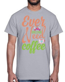 ever unicorn need coffee 125#- unicorn- Cotton Tee