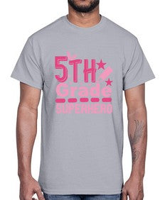 fifth Grade Superhero 92#- fifth grade- Cotton Tee